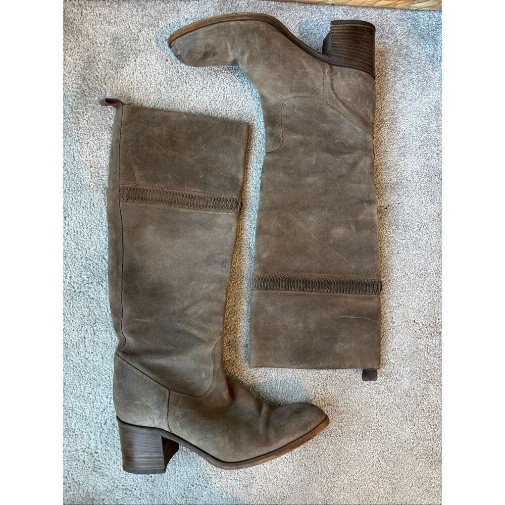 SARTORE Paris knee high suede boots, Sz 7.5/38, $885